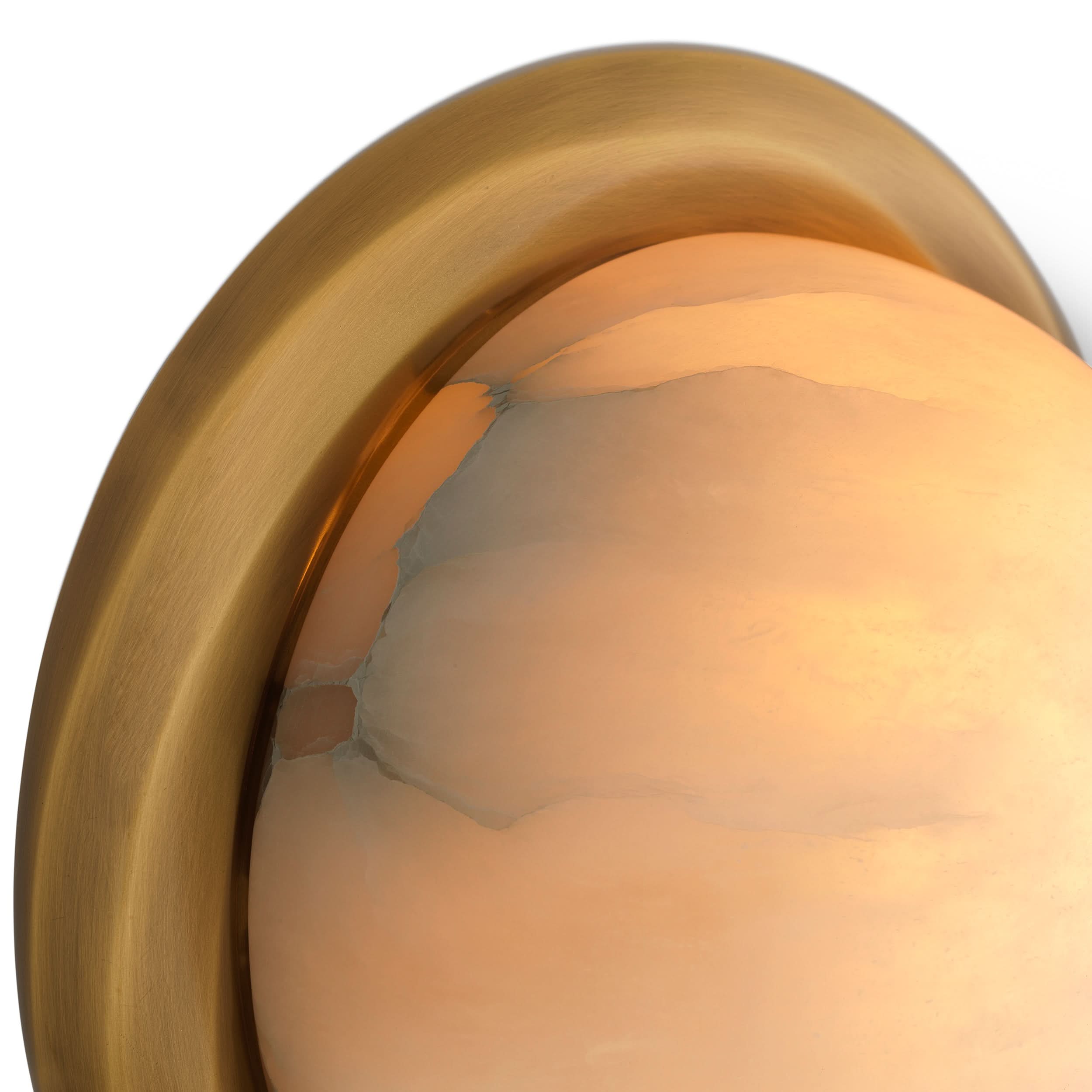 Eichholtz Wandleuchte Vigo – Antik-Messing-Finish | Alabaster Wandlampe Eichholtz