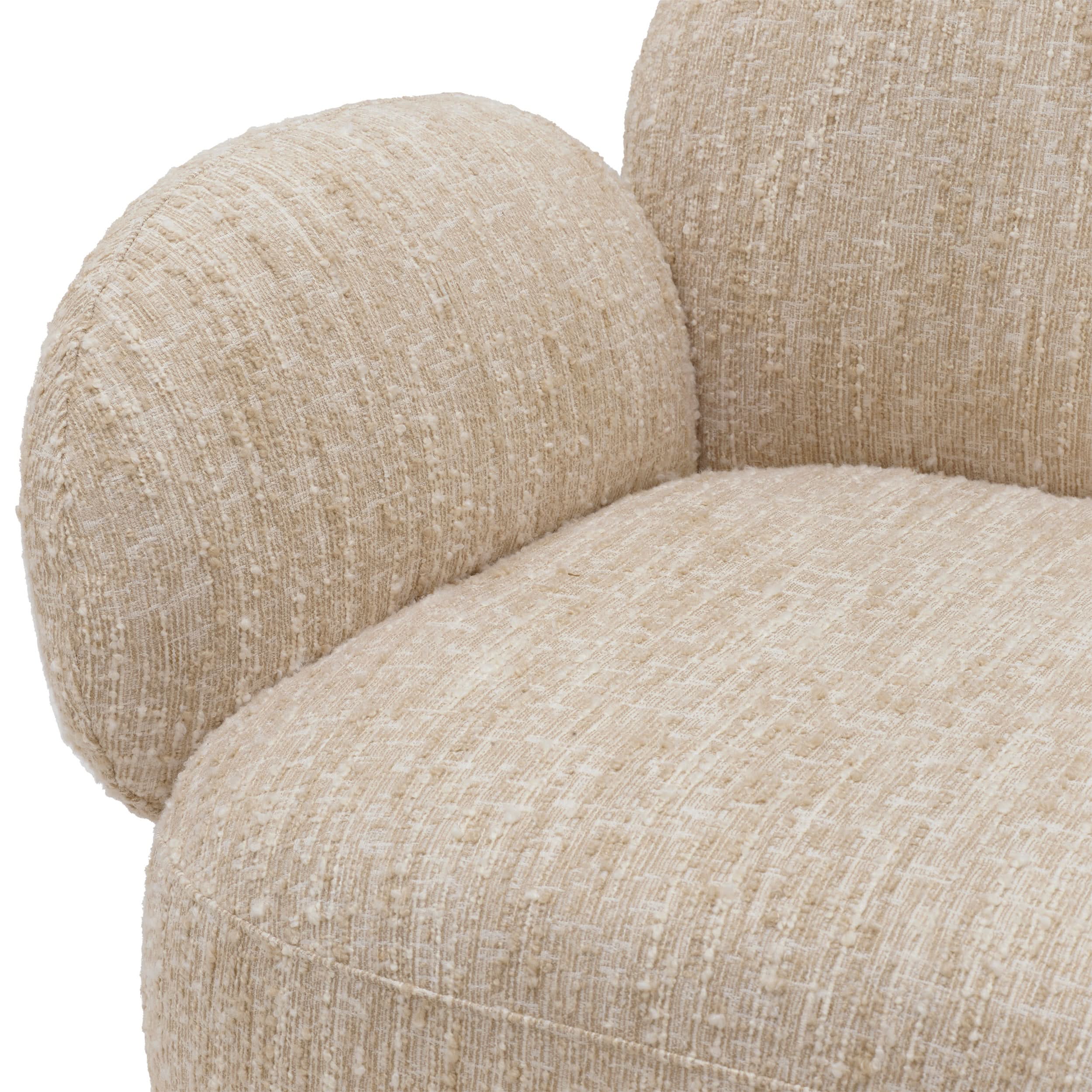 Eichholtz Drehsessel Madrone – Bouclé Sonata Cream Drehsessel Eichholtz