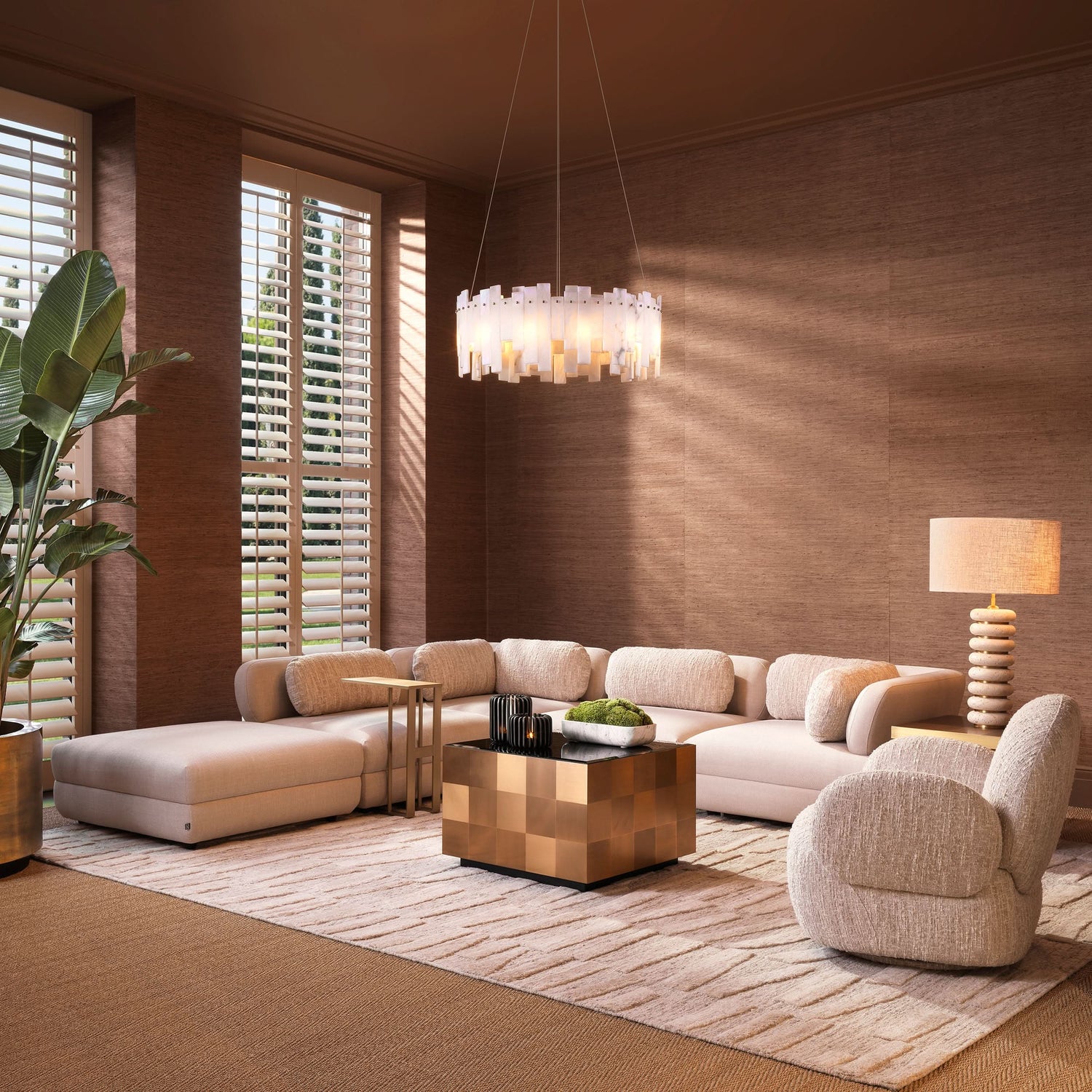 Eichholtz Modulares Sofa Paulo – Hocker Sofa-Element Eichholtz