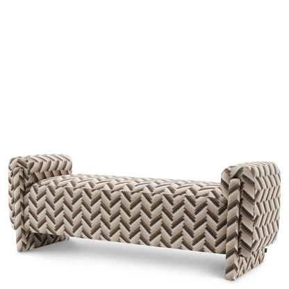 Eichholtz Sitzbank Del Vale – Chevron Brown Posterbank Eichholtz