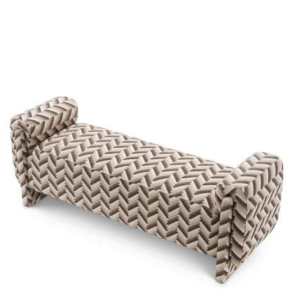Eichholtz Sitzbank Del Vale – Chevron Brown Posterbank Eichholtz
