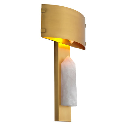 Eichholtz Wandleuchte Évora – Antik-Messing-Finish | Bergkristall Wandlampe Eichholtz
