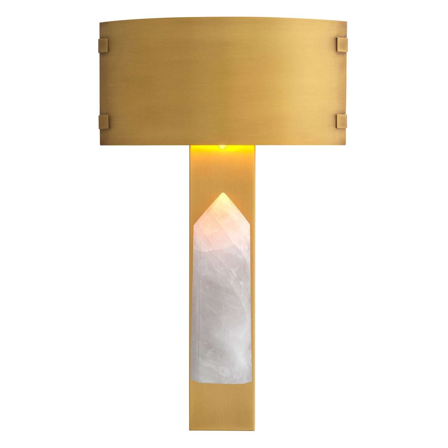 Eichholtz Wandleuchte Évora – Antik-Messing-Finish | Bergkristall Wandlampe Eichholtz
