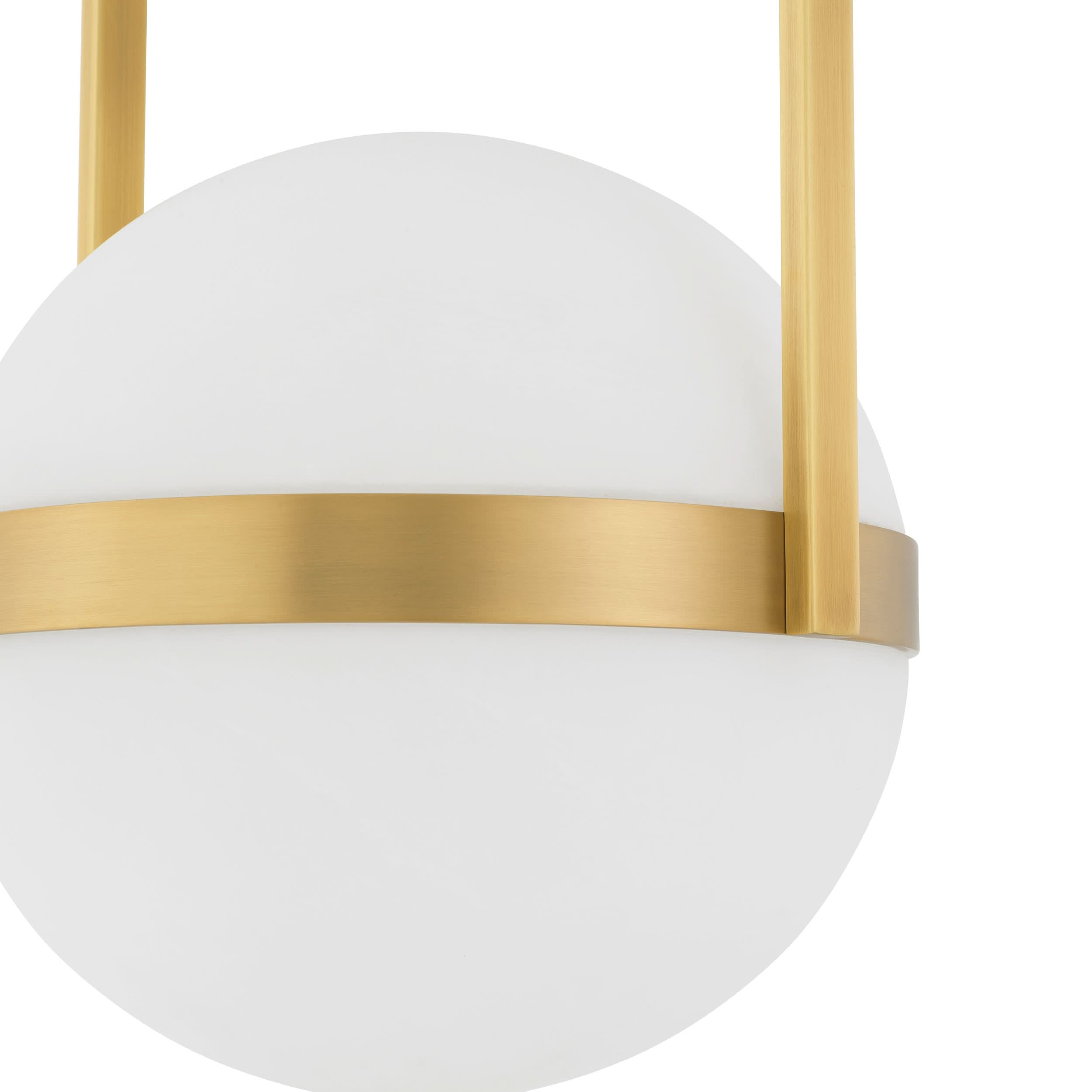 Eichholtz Deckenleuchte Dover – Antikmessing-Finish | Weißes Glas Deckenlampe Eichholtz