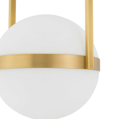 Eichholtz Deckenleuchte Dover – Antikmessing-Finish | Weißes Glas Deckenlampe Eichholtz