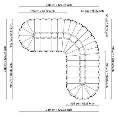 Eichholtz Sofa Alison – Creststone Beige Sofa rund Eichholtz
