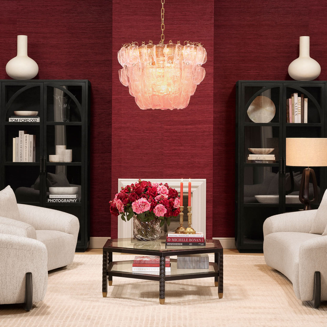 Eichholtz Kabinett San Bernardino - Classic Black Finish | Klarglas | Bronze Finish Vitrinenschrank Eichholtz