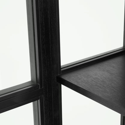 Eichholtz Kabinett San Bernardino - Classic Black Finish | Klarglas | Bronze Finish Vitrinenschrank Eichholtz