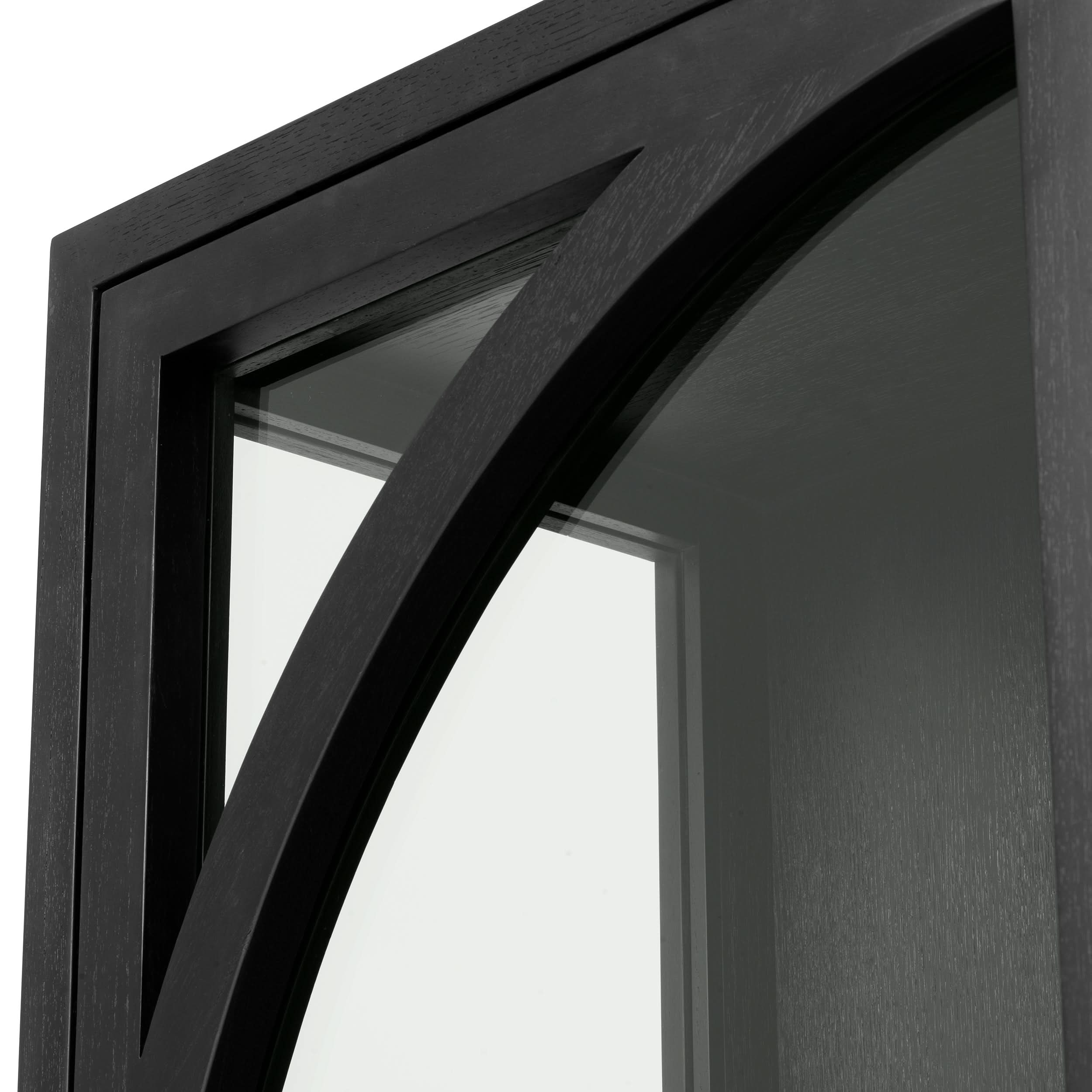 Eichholtz Kabinett San Bernardino - Classic Black Finish | Klarglas | Bronze Finish Vitrinenschrank Eichholtz