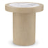 Eichholtz Beistelltisch Presedio – Washed Oak Furnier | Bianco Lilac Marmor Beistelltisch rund Eichholtz