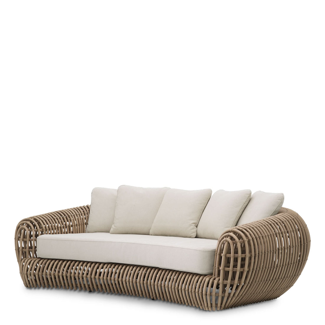 Eichholtz Gartensofa Siderno – Kunst-Rattan | Viola Sand Outdoor Sofa Eichholtz