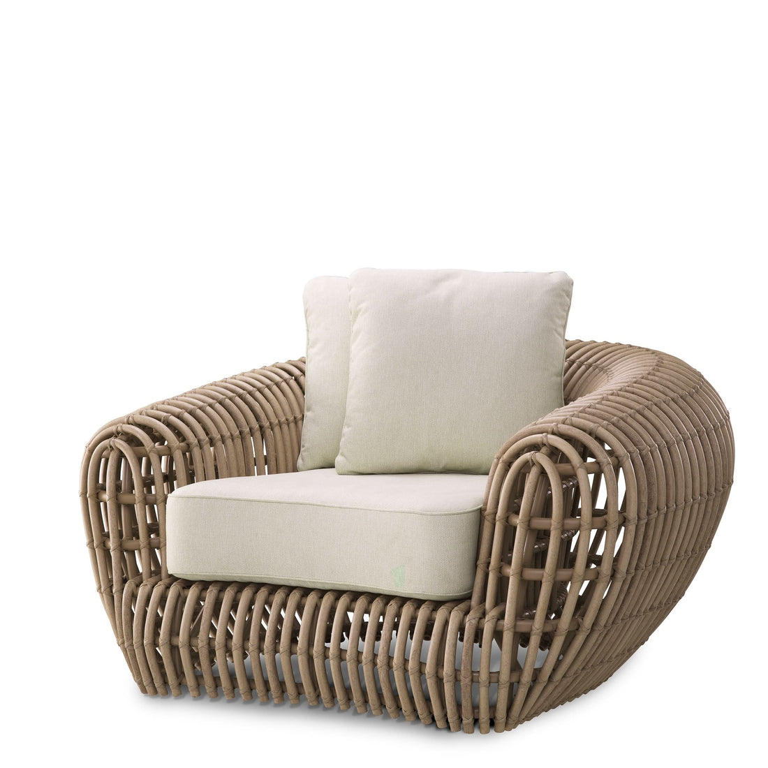 Eichholtz Gartensessel Siderno – Kunst-Rattan | Viola Sand Outdoor Sessel Eichholtz