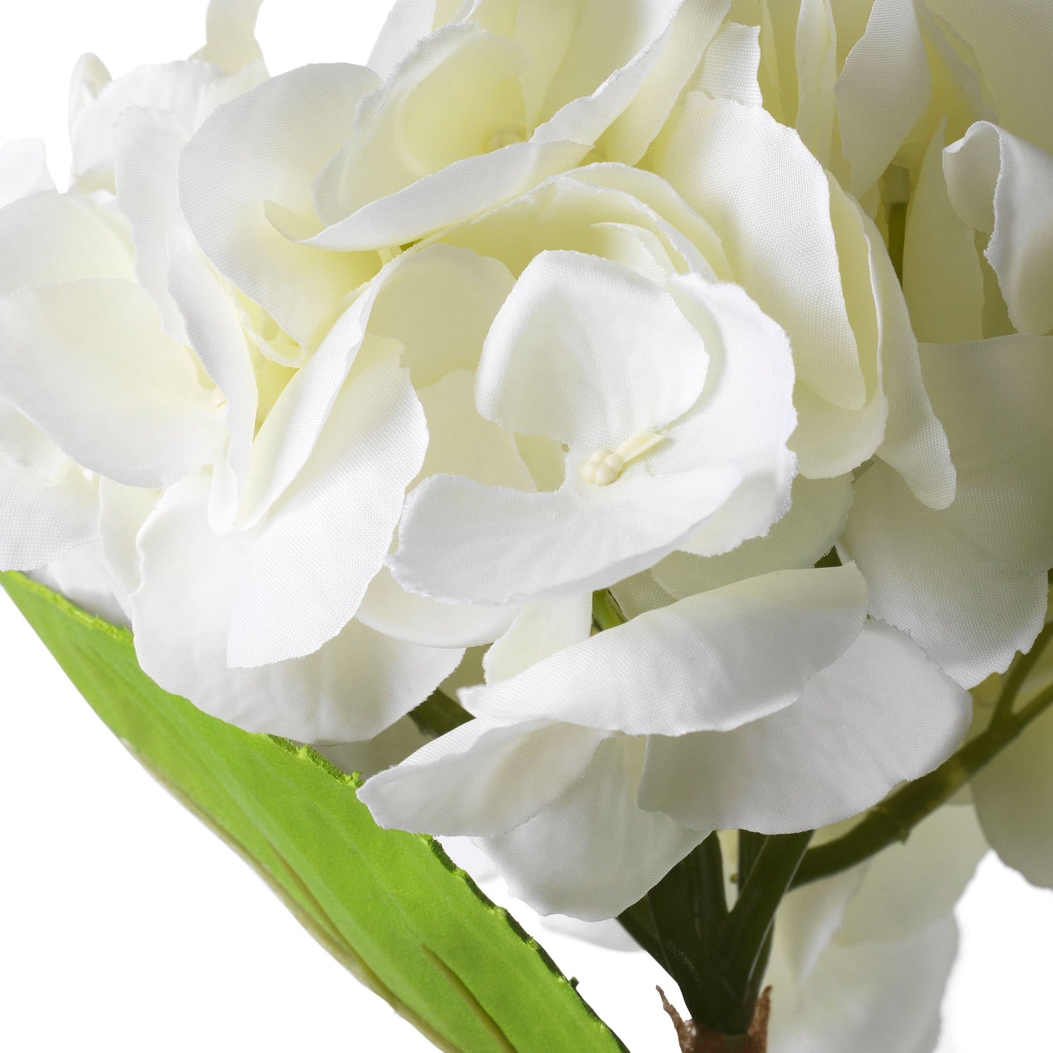 Eichholtz Hortensienstrauß weiß – 48 Stück / 2 Sorten Kunstblumen Eichholtz
