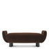Eichholtz Bank Stirling I Brown Velvet Polsterbank Eichholtz