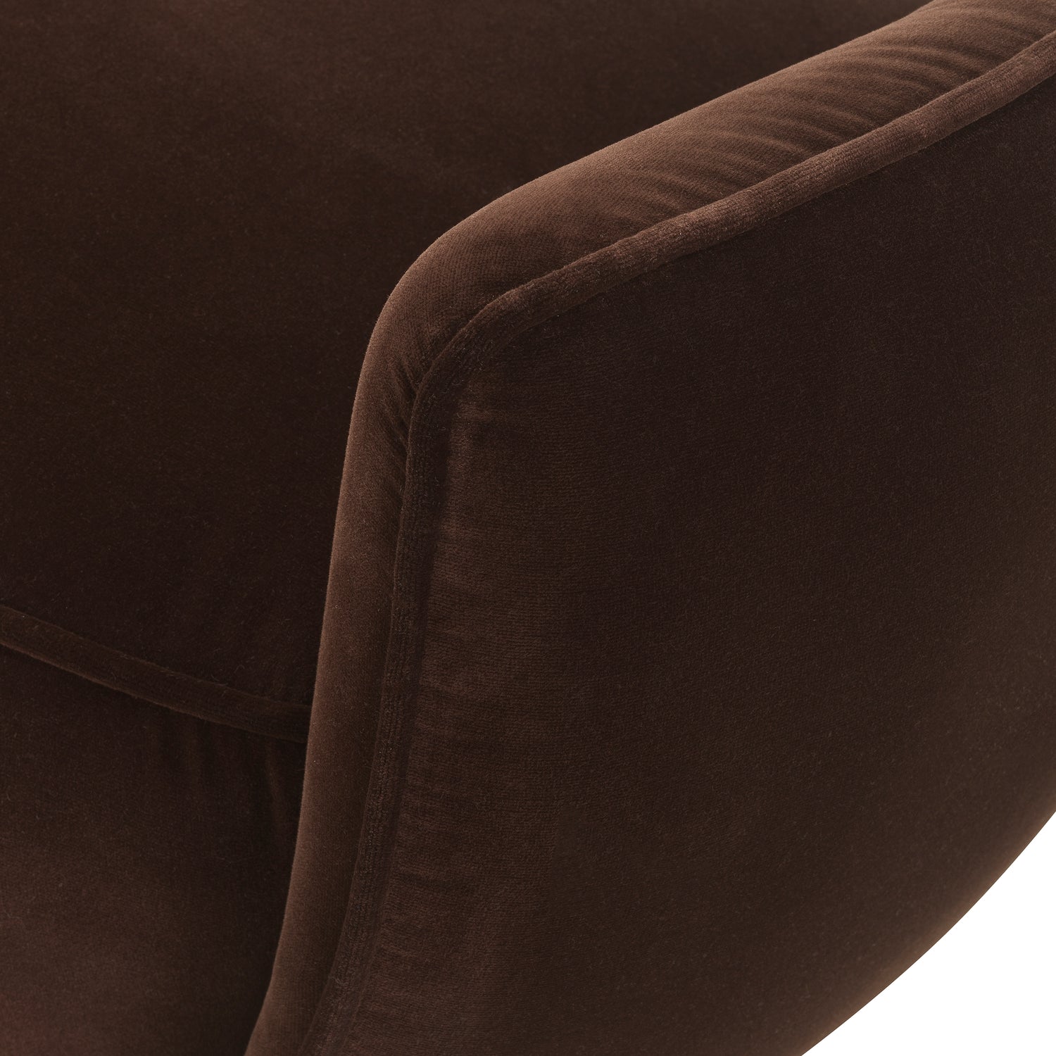 Eichholtz Bank Stirling I Brown Velvet Polsterbank Eichholtz