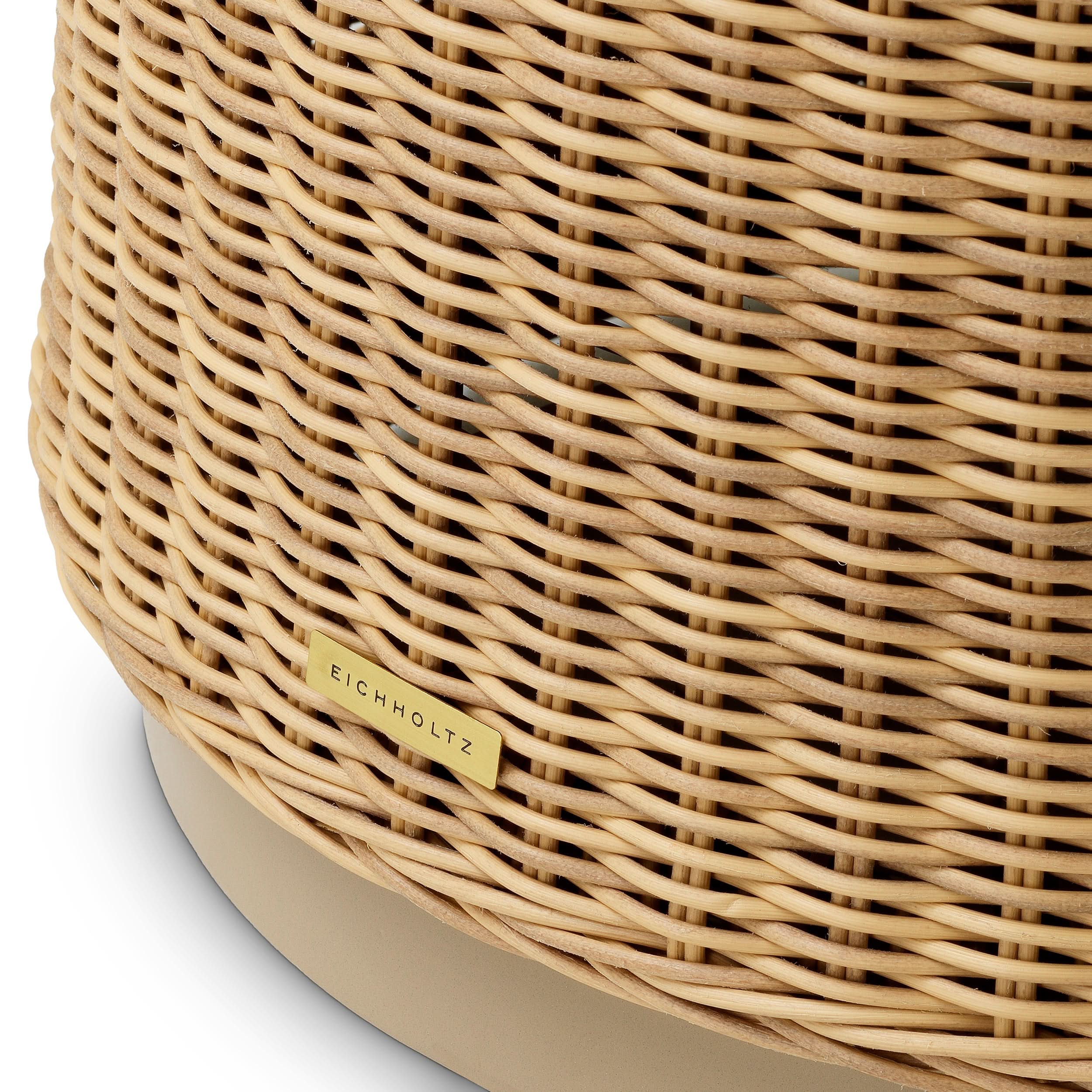 Eichholtz Outdoor Essstuhl San Remo – Kunstrattan | Saville Beige | Geflecht Outdoor Stuhl Eichholtz