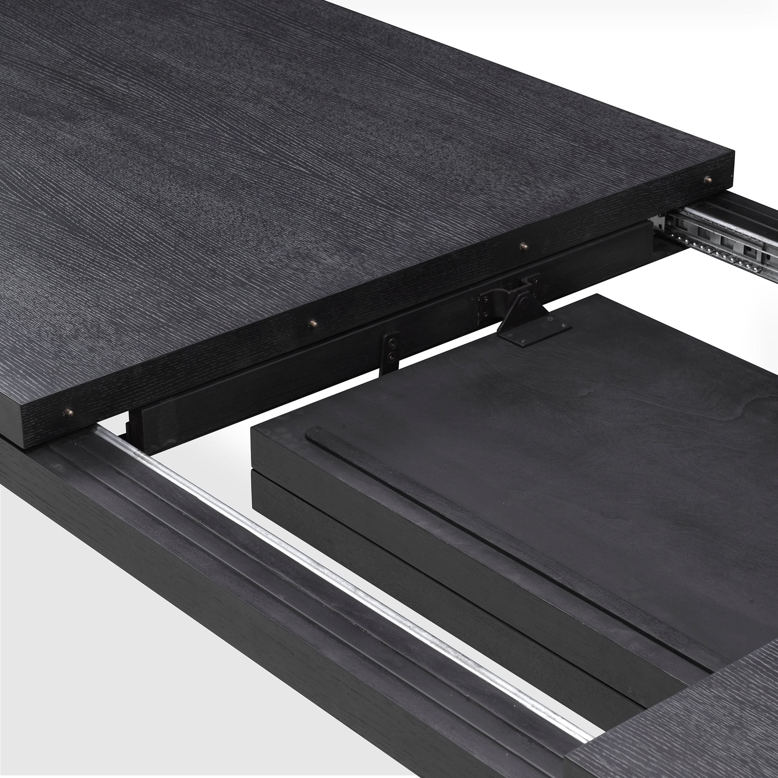 Eichholtz Ausziehbarer Esstisch Atelier schwarz Esstisch eckig Eichholtz