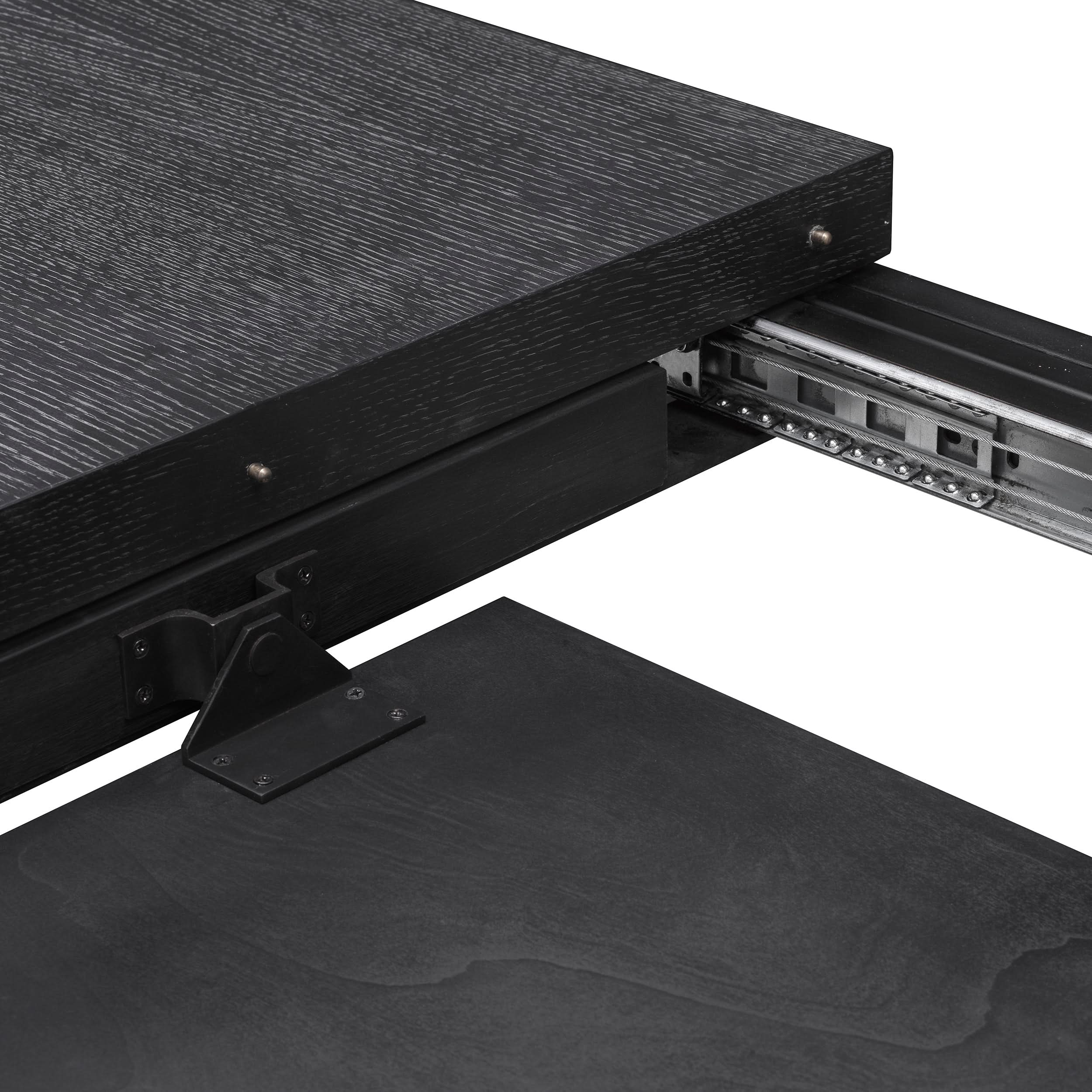 Eichholtz Ausziehbarer Esstisch Atelier schwarz Esstisch eckig Eichholtz