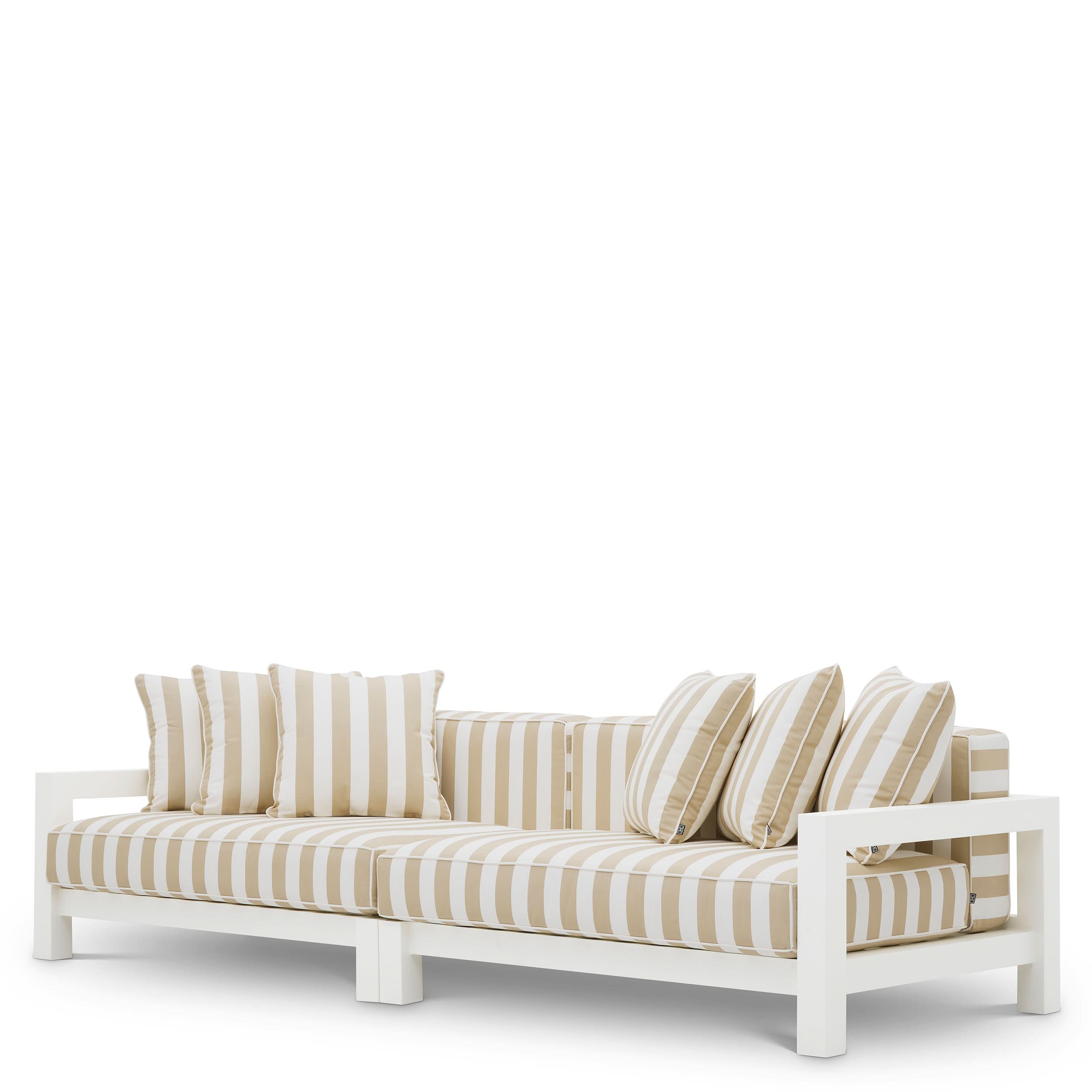 Eichholtz Outdoor Lounge Set Cap-Antibes – Sofa, 2 Sessel, 2 Couchtische &amp; Tischleuchte Outdoor Set Eichholtz