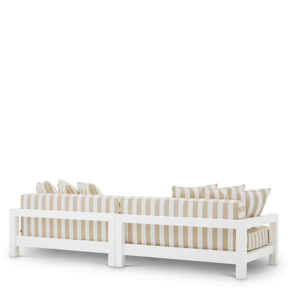 Eichholtz Outdoor Lounge Set Cap-Antibes – Sofa, 2 Sessel, 2 Couchtische &amp; Tischleuchte Outdoor Set Eichholtz