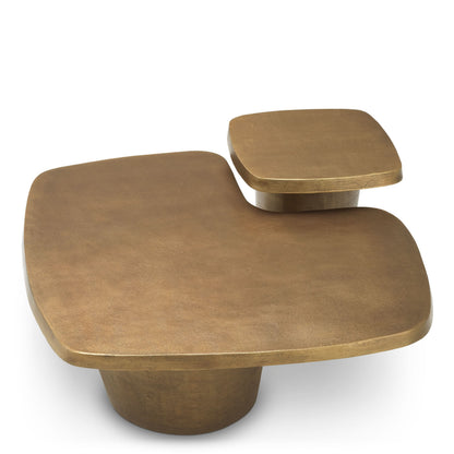 Eichholtz Coffee Table Pierro Set aus 2 – Vintage Brass Finish 2er-Set Couchtisch Eichholtz