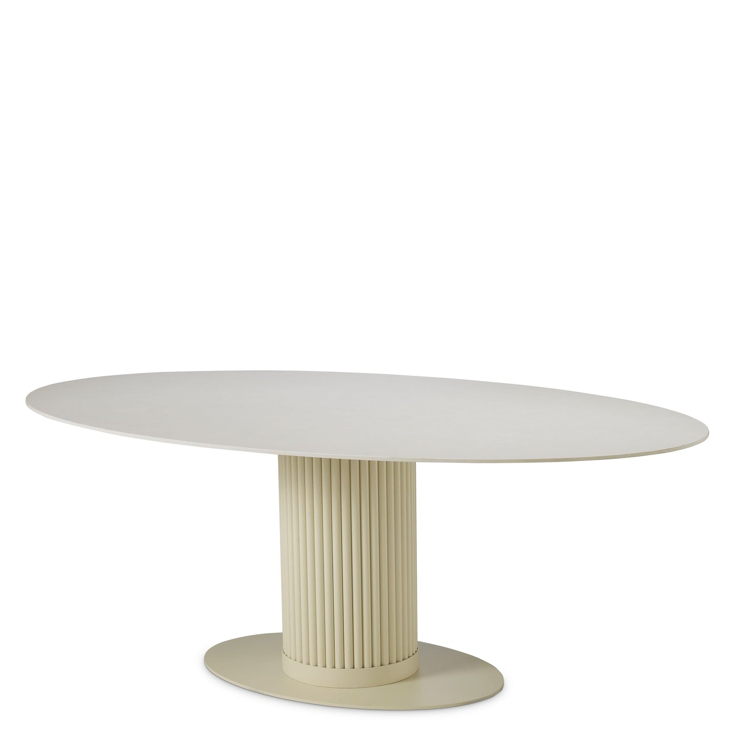 Eichholtz Esstisch Volterra Oval – Sand Finish | Cream Ceramic Top Esstisch oval Eichholtz