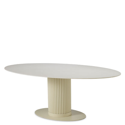 Eichholtz Esstisch Volterra Oval – Sand Finish | Cream Ceramic Top Esstisch oval Eichholtz