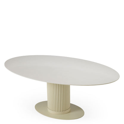 Eichholtz Esstisch Volterra Oval – Sand Finish | Cream Ceramic Top Esstisch oval Eichholtz