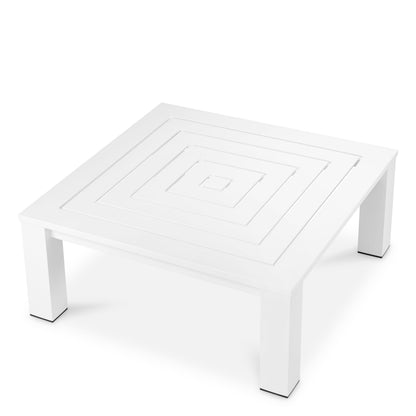 Eichholtz Outdoor Couchtisch Vistamar – Mattweiß Outdoor Couchtisch eckig Eichholtz