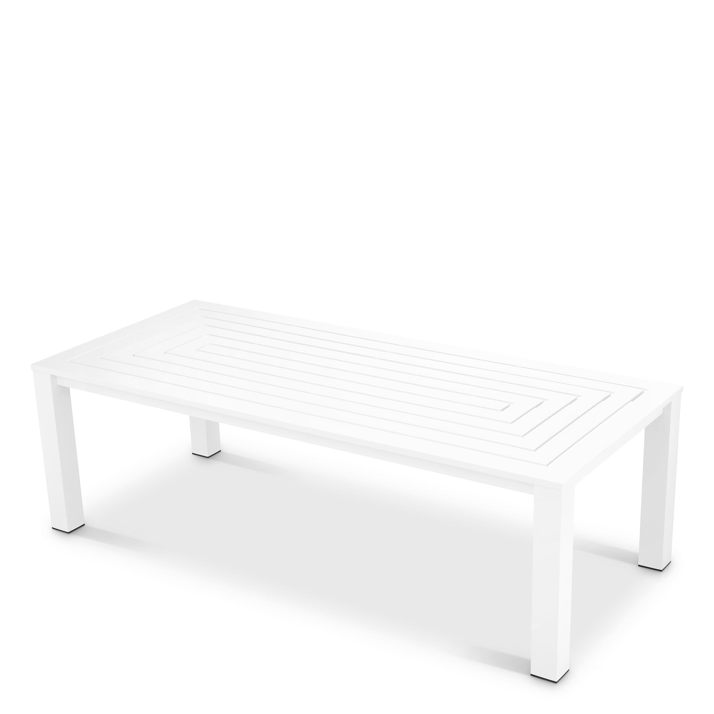 Eichholtz Outdoor Essgruppe Vistamar – Tisch, 4 Delta Stühle &amp; Tischleuchte Outdoor Set Eichholtz