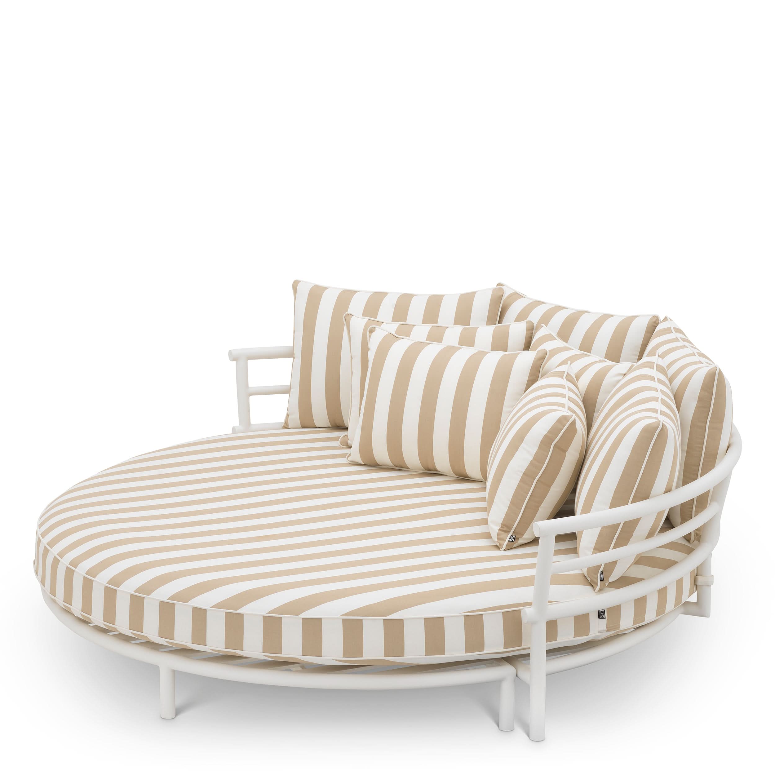 Eichholtz Outdoor Bed Laguno – Matte White | Florent Beige Outdoor Daybed Eichholtz