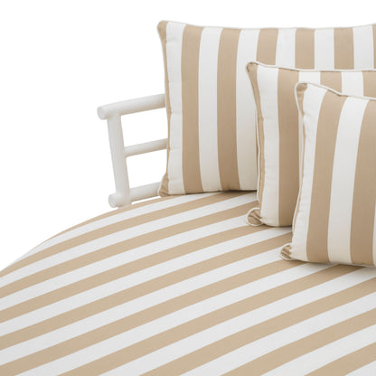Eichholtz Outdoor Bed Laguno – Matte White | Florent Beige Outdoor Daybed Eichholtz