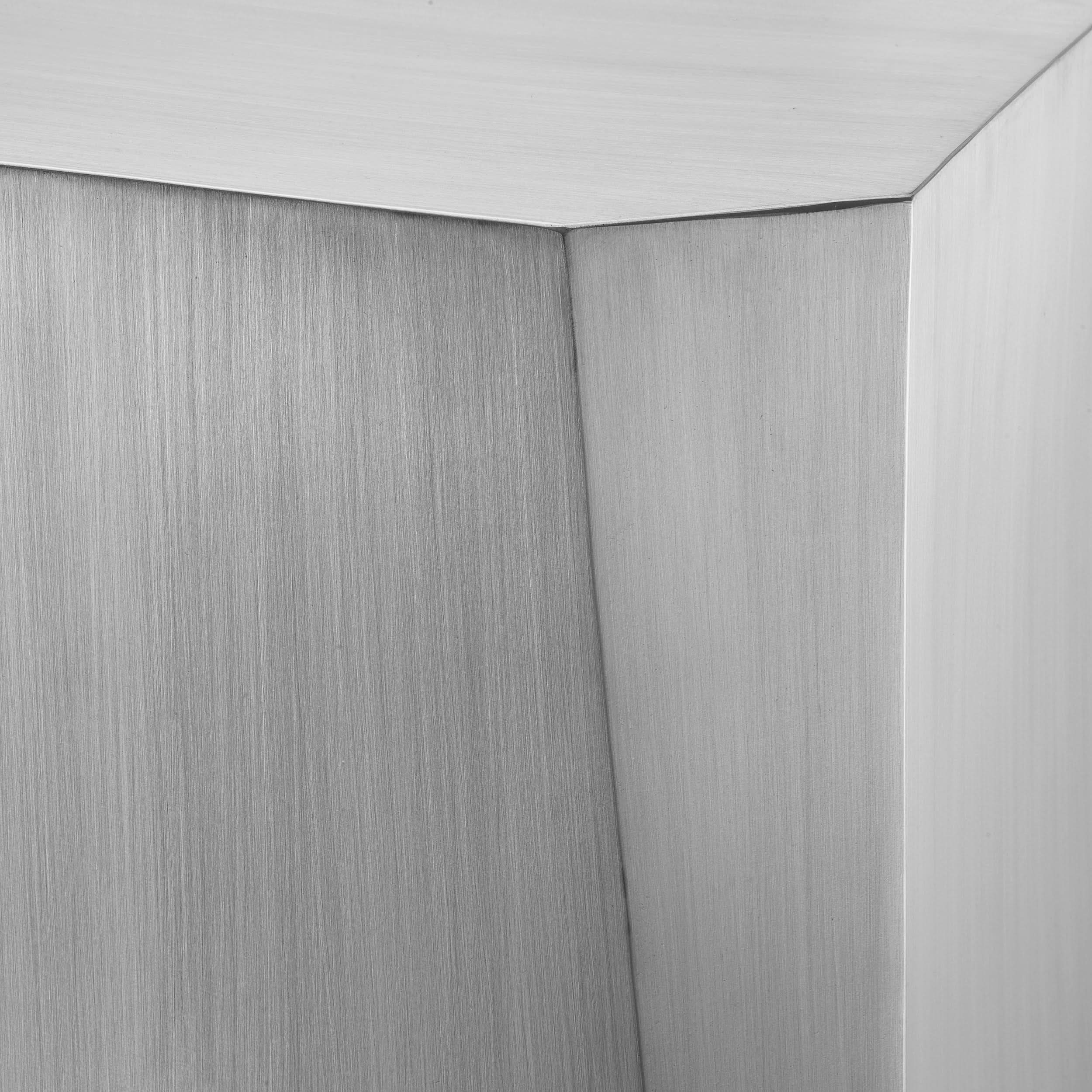 Eichholtz Beistelltisch Ramiro – Gebürsteter Stahl | Freiform Beistelltisch eckig Eichholtz