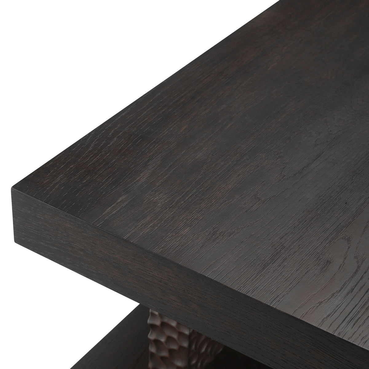 Eichholtz Couchtisch Bravon – Dunkles Eichenfurnier Couchtisch eckig Eichholtz