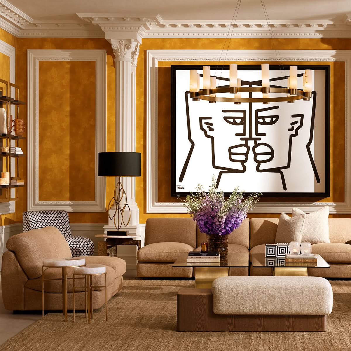 Eichholtz Beistelltisch Hoxton – Set aus 2 2er-Set Beistelltische Eichholtz