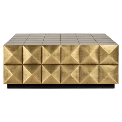 Richmond Interiors Couchtisch Collada inkl. Glasplatte (Brushed Gold) Couchtisch eckig Richmond Interiors