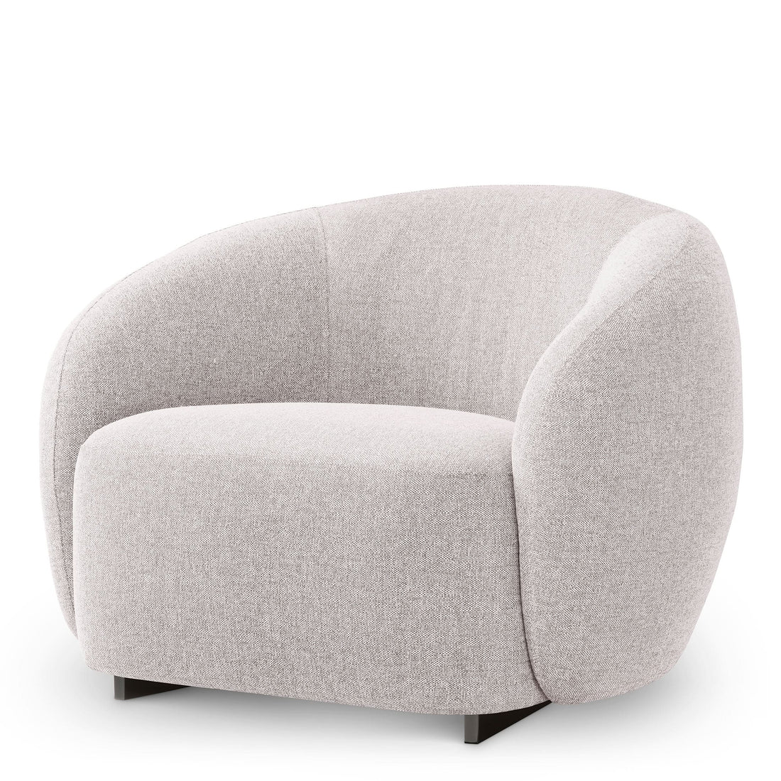 Eichholtz Gartensessel Brice – Mauritius Light Grey | Schwarzes Gestell Outdoor Sessel Eichholtz