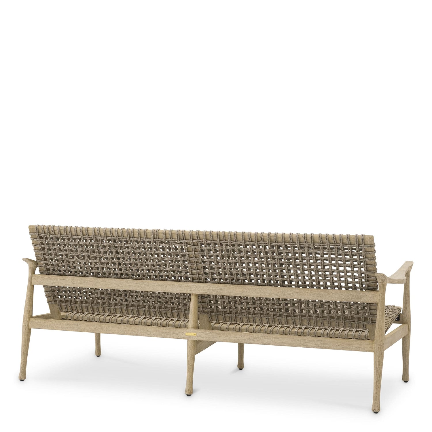 Eichholtz Outdoor Sofa Manzo – Aged Teak | Greige Rope Outdoor Sofa Eichholtz