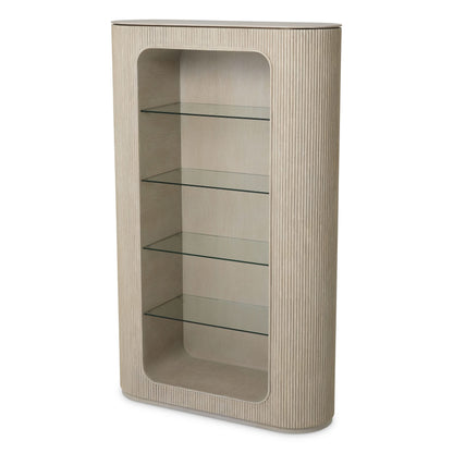 Eichholtz Schrank Bogota – Eichenfurnier Hell | Gerippte Front Offenes Regal Eichholtz