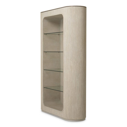 Eichholtz Schrank Bogota – Eichenfurnier Hell | Gerippte Front Offenes Regal Eichholtz