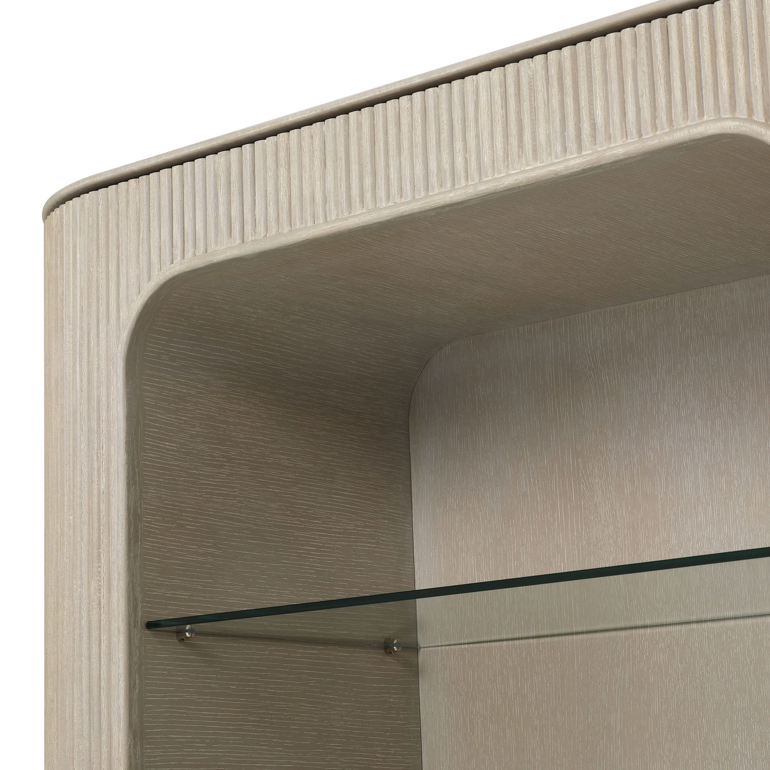 Eichholtz Schrank Bogota – Eichenfurnier Hell | Gerippte Front Offenes Regal Eichholtz