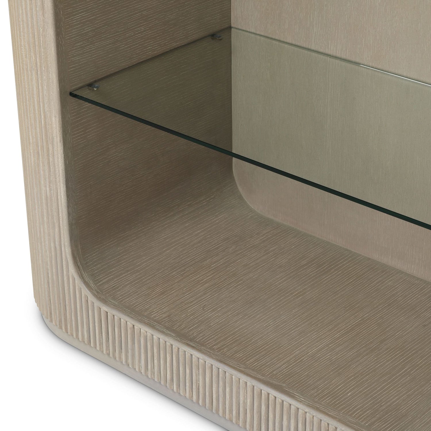 Eichholtz Schrank Bogota – Eichenfurnier Hell | Gerippte Front Offenes Regal Eichholtz