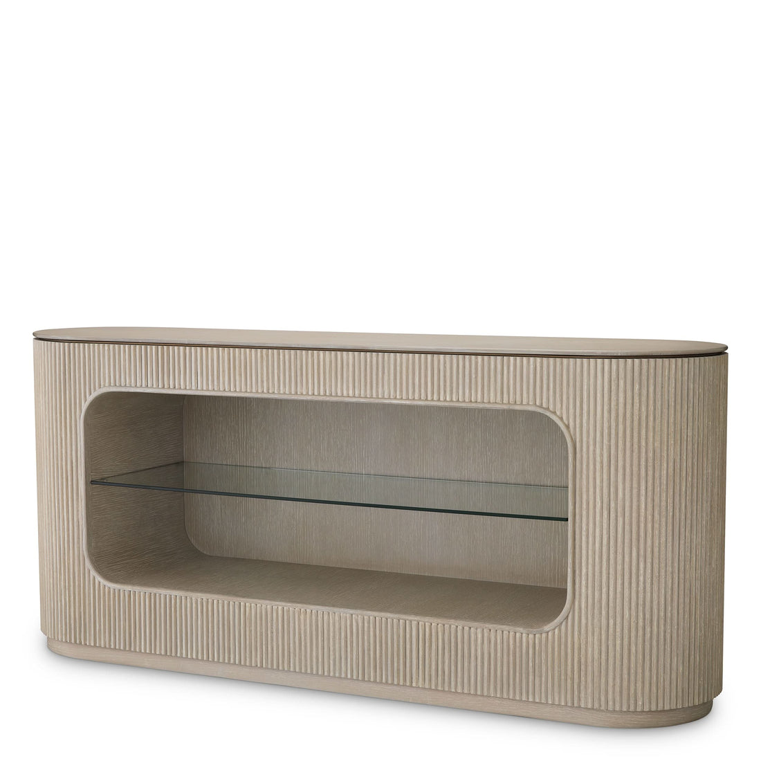 Eichholtz Kommode Bogota – Eichenfurnier Hell | Gerippte Front Sideboard Eichholtz