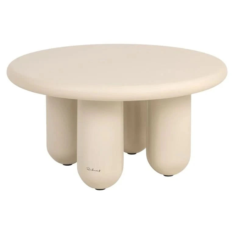 Richmond Interiors Couchtisch Calma – Ø80 cm (Beige) Couchtisch rund Richmond Interiors