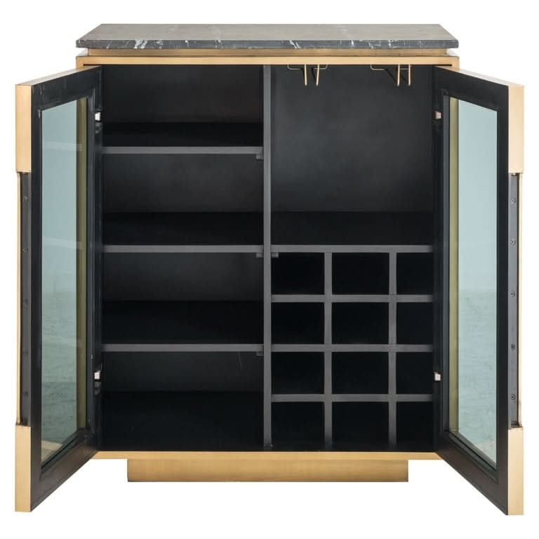 Richmond Interiors Sideboard „Finsbury“ – 2-türig in Black/Gold Sideboard Richmond Interiors
