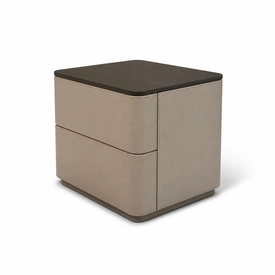 The Grand Collection MILANO Nachttisch – Beige &amp; Smoked Oak Nachttisch The Grand Collection