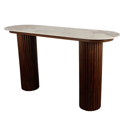 Pole to Pole URBAN CHIQUE Konsolentisch 130 cm – Marmoroptik und Walnussfurnier Konsole Pole to Pole
