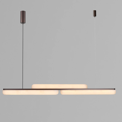 The Grand Collection Kronleuchter Loro – Bronze-Finish | Alabaster | Linear &amp; Elegant Pendelleuchte The Grand Collection