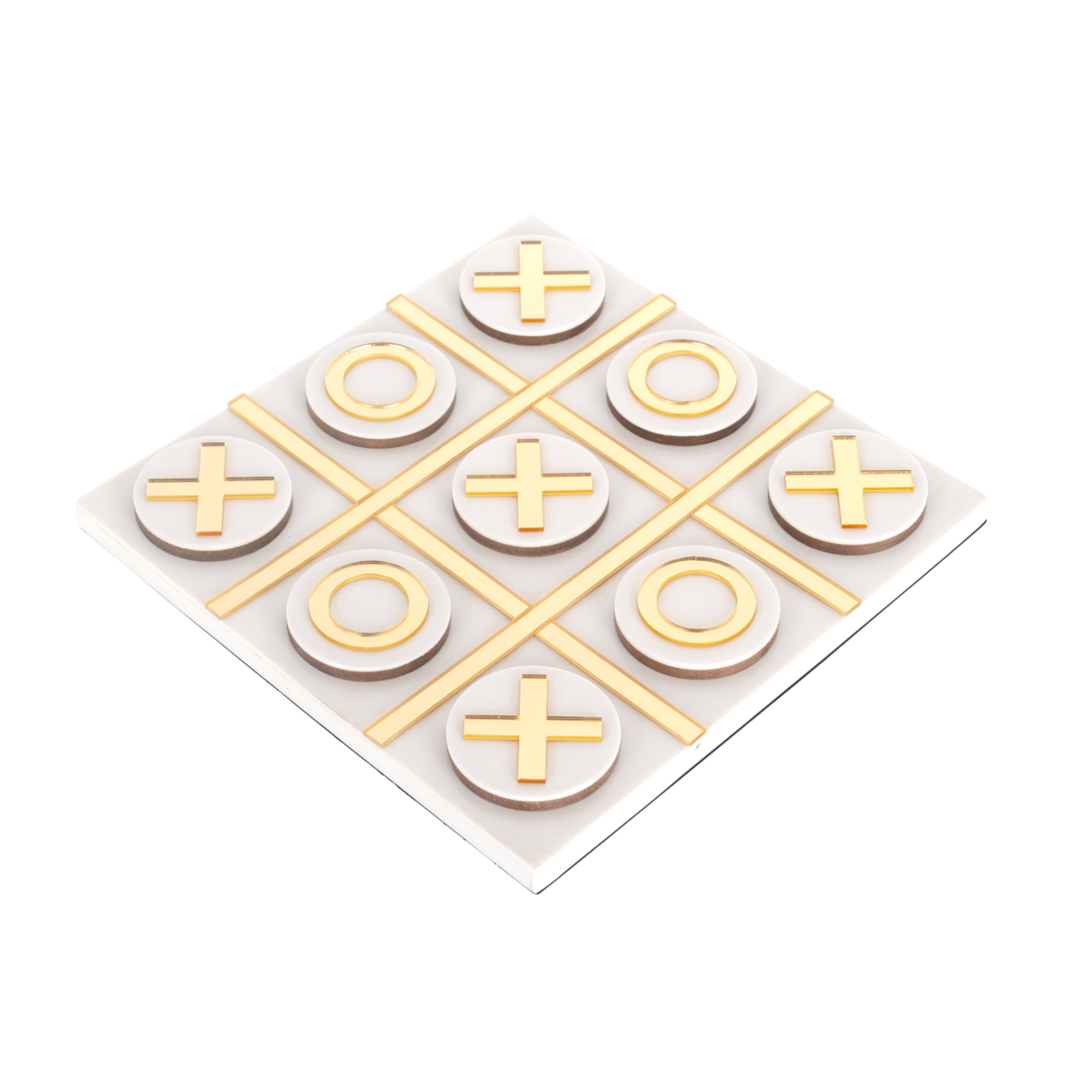 Richmond Interiors Dekoratives Spiel Maylie Weiß (Tic-Tac-Toe) Deko-Objekt Richmond Interiors