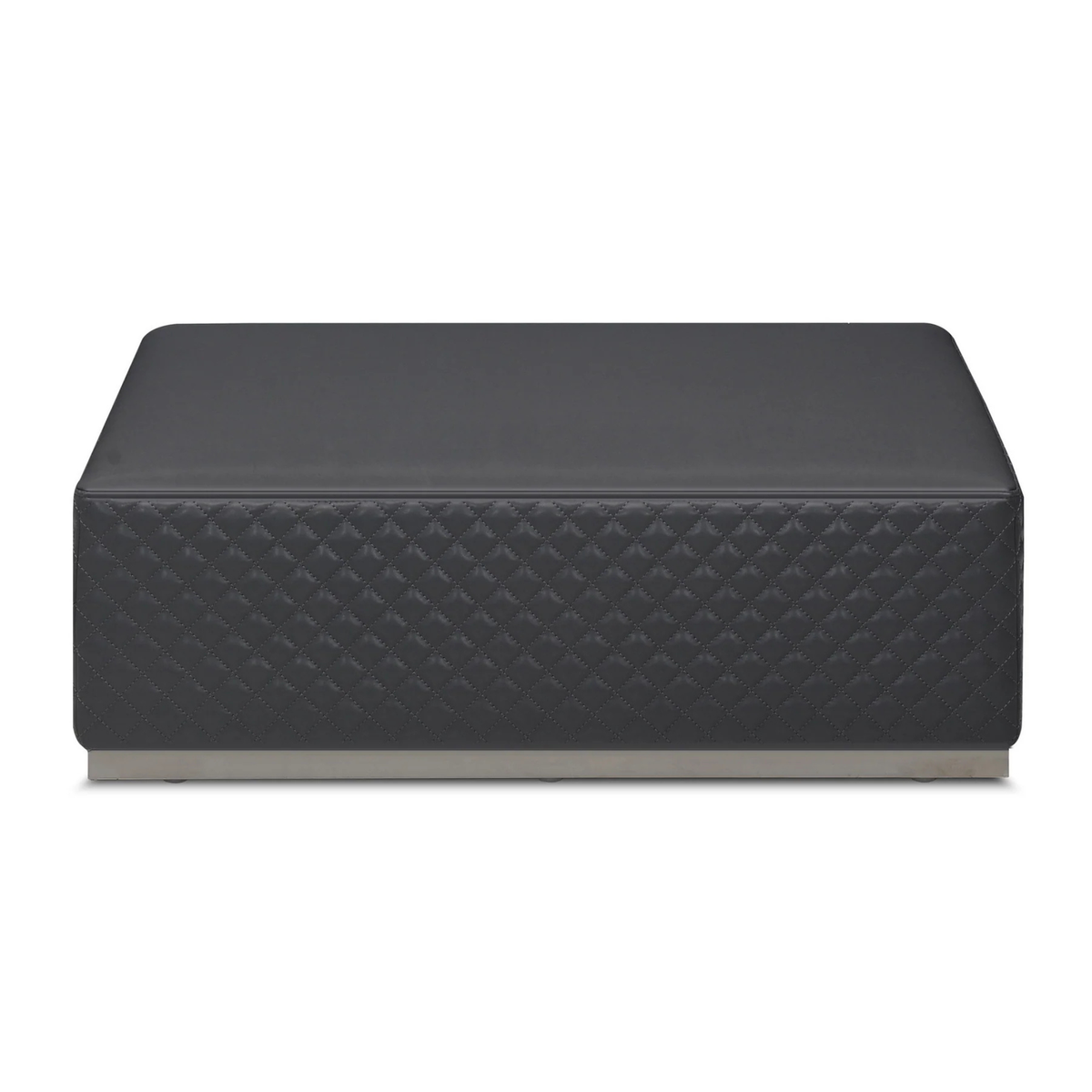 The Grand Collection MASSIMO Ottoman – Mid Grey Leather HOMKA living